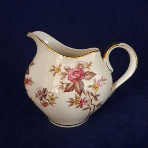 Vintage Norleans China Creamer Floral Pattern With Gold Trim